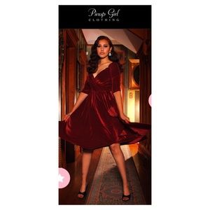 XL Monica Swing Dress Cranberry